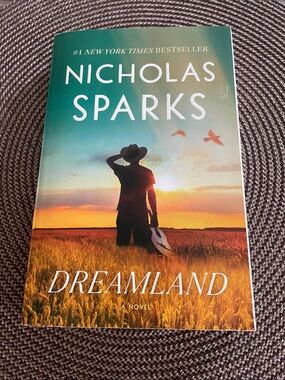 Nicholas Sparks "Dreamland" Paperback Novel - Teal & Golden Cover